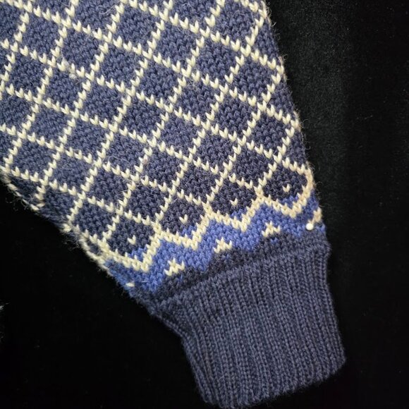 Vintage Skjaeveland Made In Norway 100% Wool Sweater Cardigan - Picture 5 of 10
